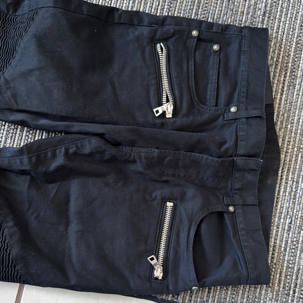 BALMAIN Pants with Silver Zippers